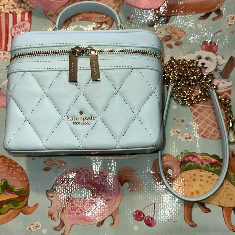Kate Spade Carey Trunk Crossbody - special Edition crystal blue